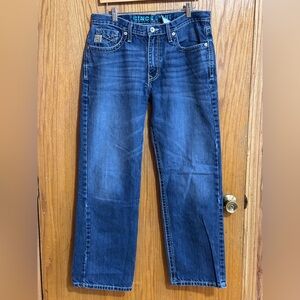 Cinch Men's Deep Blue Straight Jeans sz 34x32
